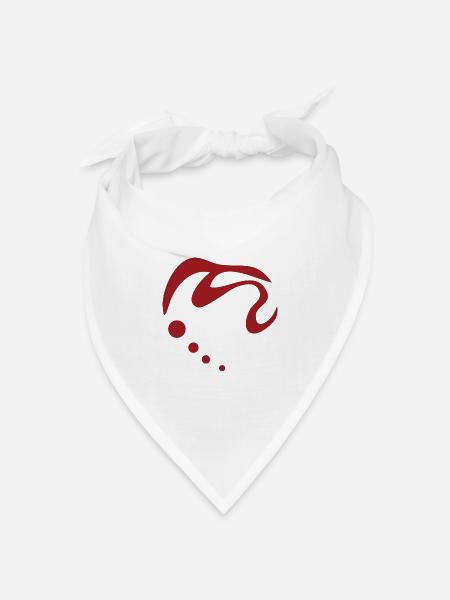 Dynamisches rot - Bandana Dreieckstuch - Weiß