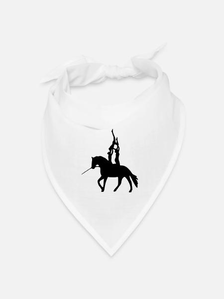 Voltigieren Dreierübung - Bandana Dreieckstuch - Weiß