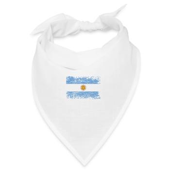Argentinien Flagge Fahne argentinisch Tango - Bandana Dreieckstuch - Weiß - Vorne