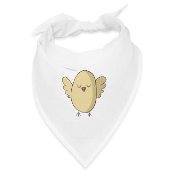 Küken - Bandana Dreieckstuch - Weiß - Vorne