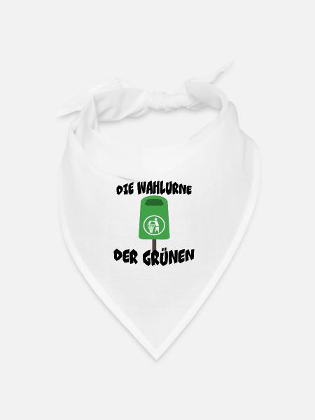 Annalena Baerbock Grüne Grünen Wahl Partei - Bandana Dreieckstuch - Weiß