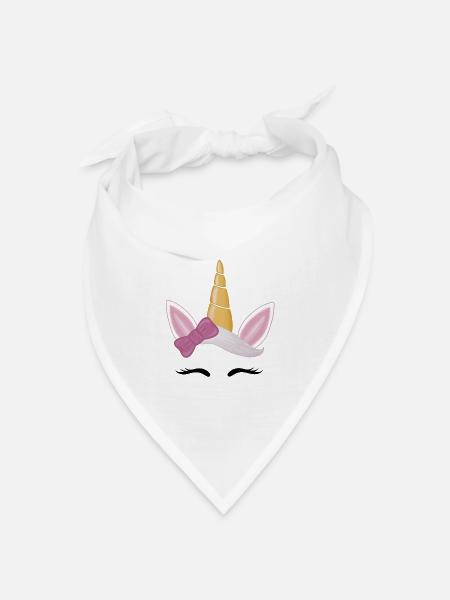 Einhorn - Bandana Dreieckstuch - Weiß