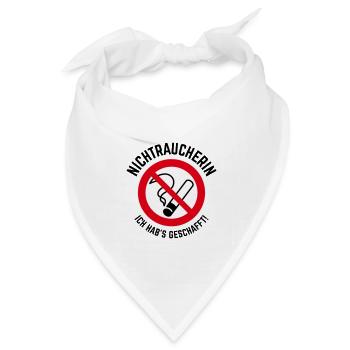 Nichtraucherin – Ich Hab’s Geschafft! (3C / B) - Bandana Dreieckstuch - Weiß - Vorne