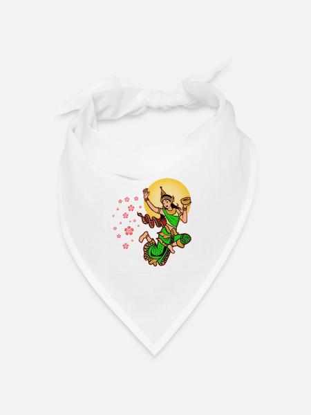 Kambodscha Khmer Neujahr Choul Chnam I Geschenk - Bandana Dreieckstuch - Weiß
