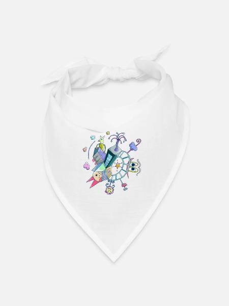 Fantasie - Welt für Kinder - Bandana Dreieckstuch - Weiß