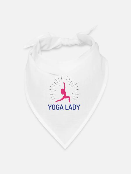 Yoga-Mädchen - Bandana Dreieckstuch - Weiß