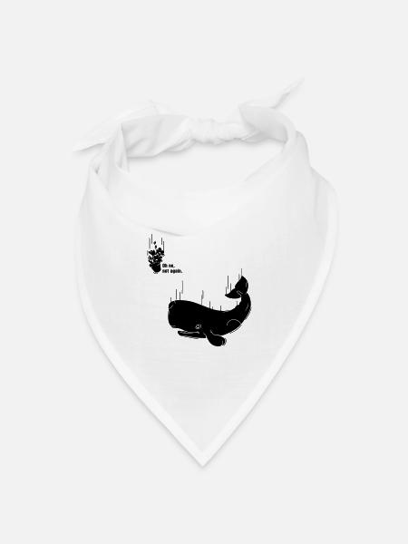 Petunia & Whale - Bandana Dreieckstuch - Weiß