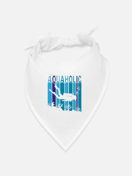 Aquaholic - Bandana Dreieckstuch - Weiß