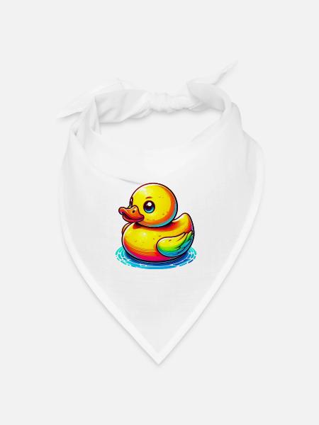Entenküken Ente Ente - Bandana Dreieckstuch - Weiß