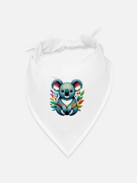 Koala - Bandana Dreieckstuch - Weiß