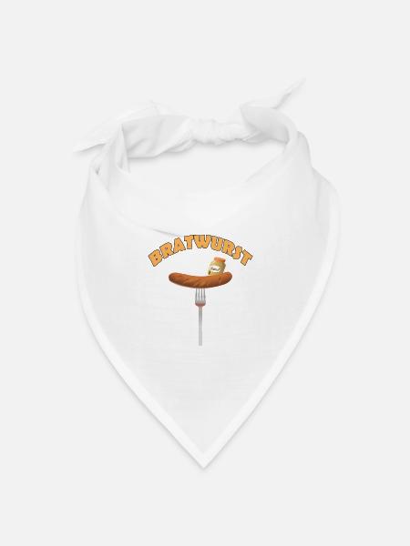BRATWURST - Bandana Dreieckstuch - Weiß