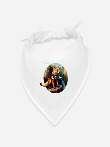 Füchse Wandern / Bergsteiger Fuchs - Bandana Dreieckstuch - Weiß