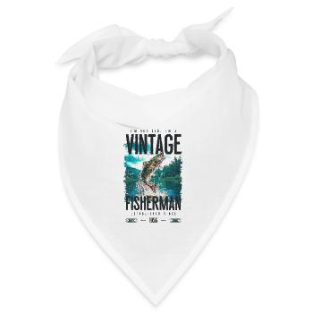 Vintage Forelle Fischer Angeln Geburtstag 1956 - Bandana Dreieckstuch - Weiß - Vorne