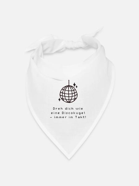 Disco_Kugel - Bandana Dreieckstuch - Weiß