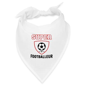 Superfußballer, Vatertag, Weihnachten - Bandana Dreieckstuch - Weiß - Vorne