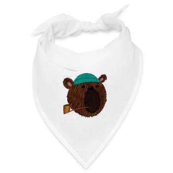 Kapitän Bär der alte Seebär - Bandana Dreieckstuch - Weiß - Vorne