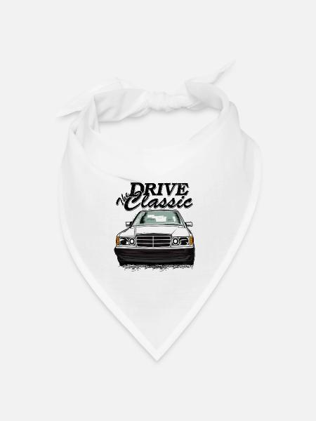 W201 190E drive the classic - Bandana Dreieckstuch - Weiß