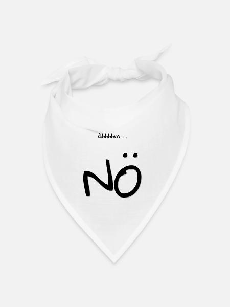 Nö - Bandana Dreieckstuch - Weiß