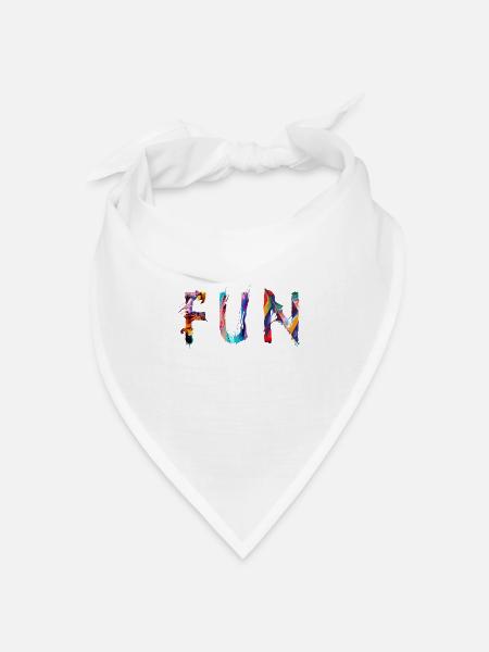 Fun - Bandana Dreieckstuch - Weiß