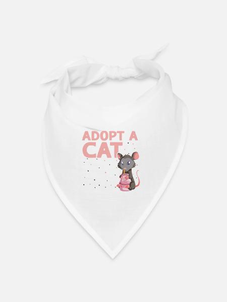Opossum Design für Waschbär Fans und Beutelratze - Bandana Dreieckstuch - Weiß