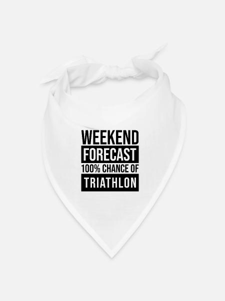 Triathlon-Triathlon-Triathlon - Bandana Dreieckstuch - Weiß