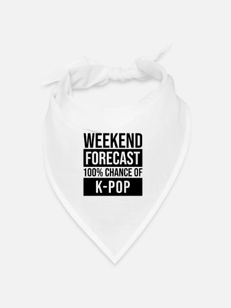 K Pop K Pop K Pop - Bandana Dreieckstuch - Weiß