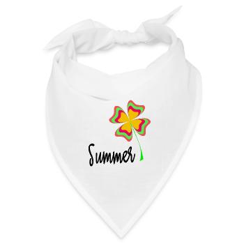 FEIERTAG. FROHE FEIERTAGE. GELIEBTE. MEISTER. LEHRER - Bandana Dreieckstuch - Weiß - Vorne