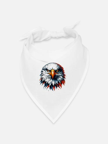 Adler - Bandana Dreieckstuch - Weiß