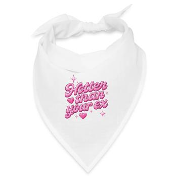 hotter than your ex - Bandana Dreieckstuch - Weiß - Vorne