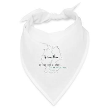 Grünes Band - Gruen ist heute - Bandana Dreieckstuch - Weiß - Vorne