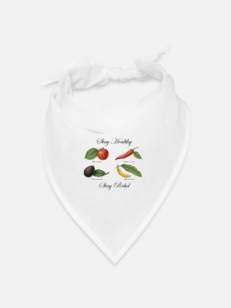 Stay Healthy, Stay Rebel! - Bandana Dreieckstuch - Weiß