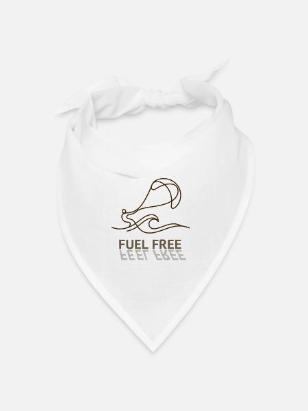Kite Fuel Free, Feel Free Shirt, Hoodie, Cap, Bag - Bandana Dreieckstuch - Weiß