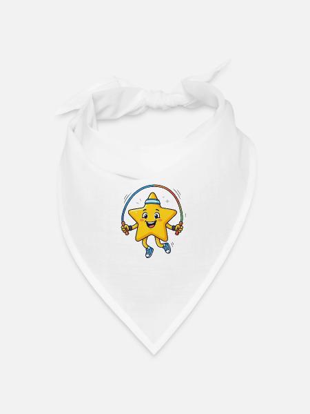 Jump Rope Star - Bandana Dreieckstuch - Weiß