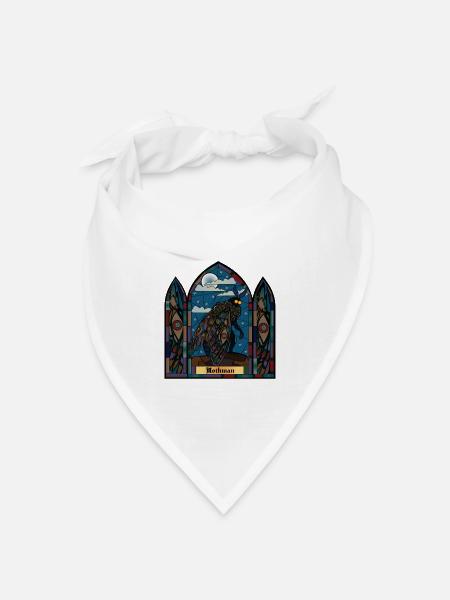 Mothman Buntglas - Bandana Dreieckstuch - Weiß