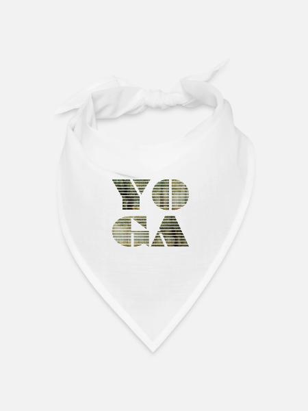 Yoga, Hatha,Pilates, Yoga-Lehrer, Power Yoga, - Bandana Dreieckstuch - Weiß