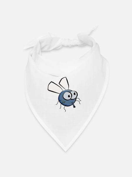 Die Fliege - Bandana Dreieckstuch - Weiß