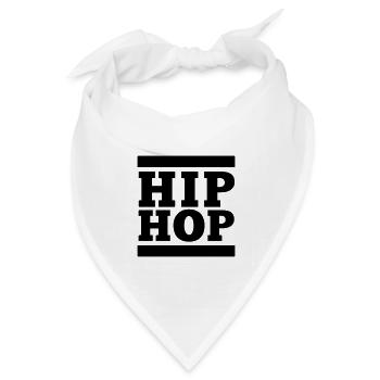 HIP HOP, Das hat mit Hip Hop nichts zu tun - Bandana Dreieckstuch - Weiß - Vorne