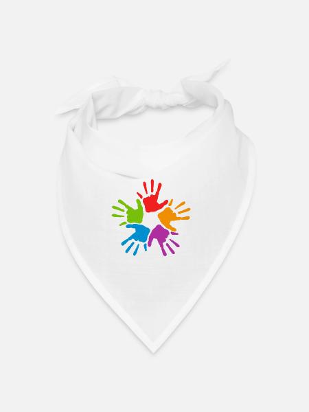 Gemeinsam - Bandana Dreieckstuch - Weiß