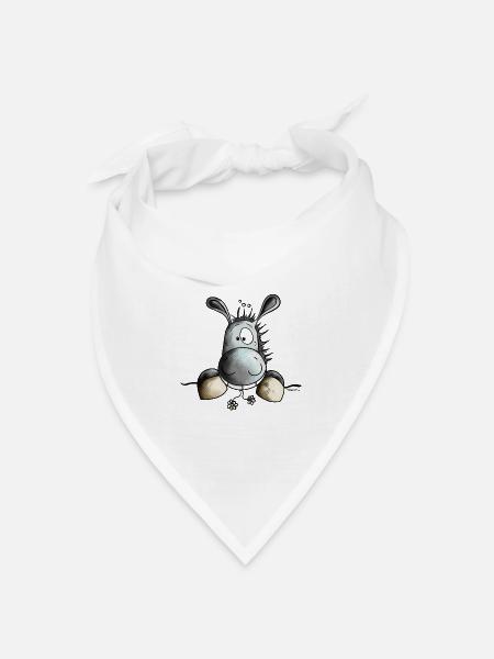 Süßer Esel - Bandana Dreieckstuch - Weiß