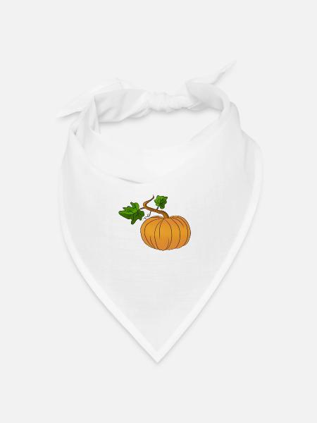 pumpkin, autumn, halloween, fest - Bandana Dreieckstuch - Weiß