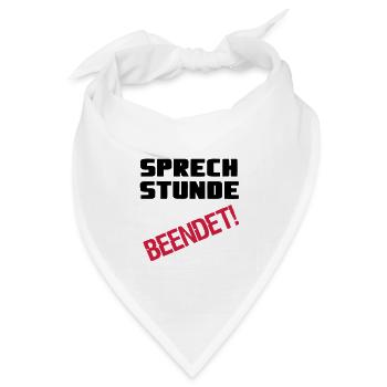 Sprechstunde beendet Medizin Spruch Geschenk - Bandana Dreieckstuch - Weiß - Vorne