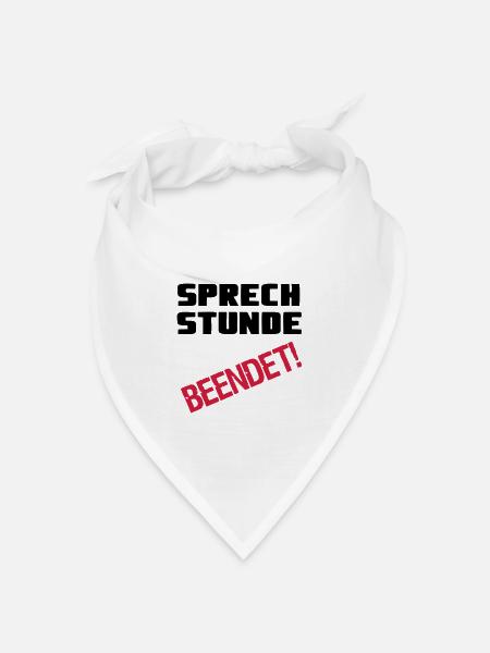Sprechstunde beendet Medizin Spruch Geschenk - Bandana Dreieckstuch - Weiß