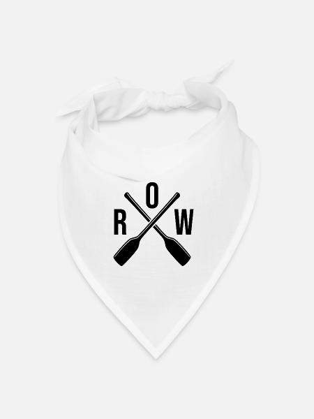 Rudern Rowing Row Paddel - Bandana Dreieckstuch - Weiß
