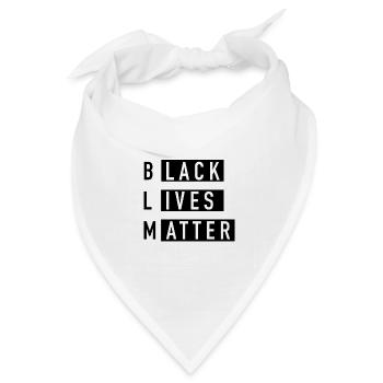 BLACK LIVES MATTER - Bandana Dreieckstuch - Weiß - Vorne