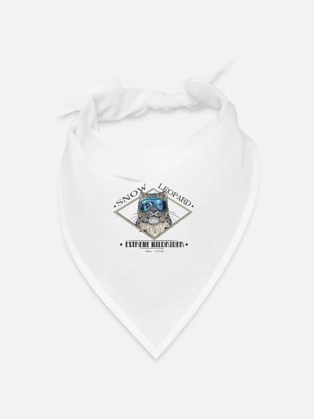 Schneelöwe - Bandana Dreieckstuch - Weiß