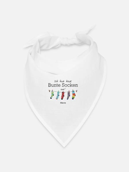 Alte Bekannte - Bunte Socken - Bandana Dreieckstuch - Weiß