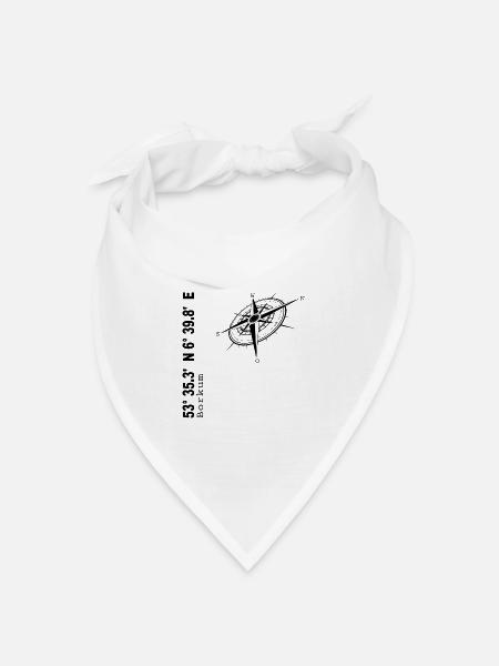 Borkum - Bandana Dreieckstuch - Weiß