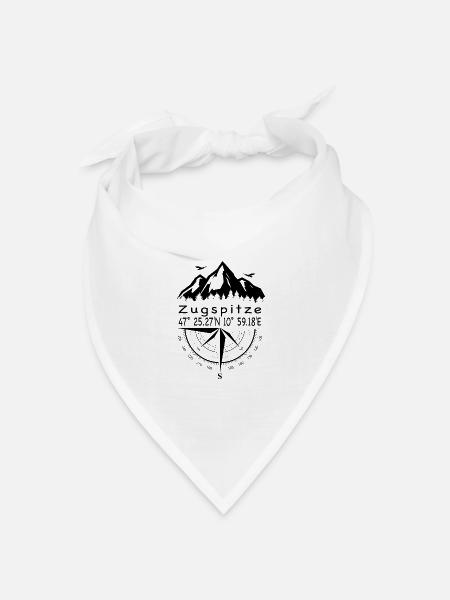 Zugspitze - Bandana Dreieckstuch - Weiß