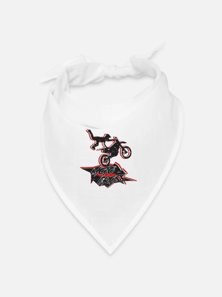 Motocross Stuntman - Bandana Dreieckstuch - Weiß