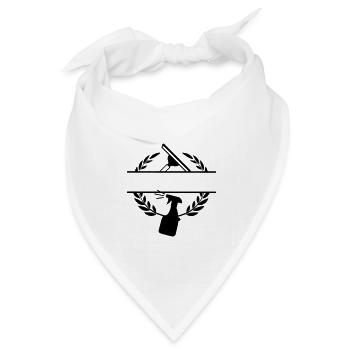 Sauberer Fensterwascher Logo Lorbeerkranz - Bandana Dreieckstuch - Weiß - Vorne